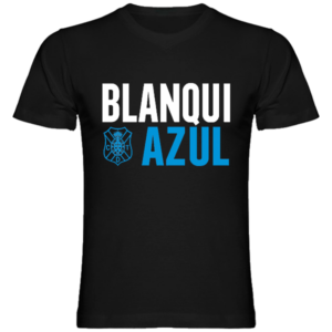 Franela casual negra Blanquiazul para hombre